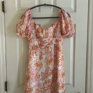 Simplee puff sleeve mini dress